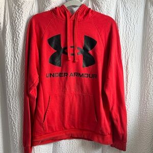 Under Armour Scarlet Hoodie with Black Logo
